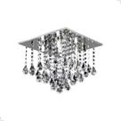 Lustre Cristal Pião Quadrado 5XG9 35X35cm Ascar