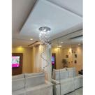 Lustre Cristal Teto Espiral Design Moderno Para Sala