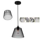 Lustre Cupula Abajur Pendente Casa Sala Quarto Copa Decoraçao Iluminaçao Teto Metal Ajustavel Aramado Luz Lampada