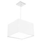 Lustre Cupula Pendente Dome Quadrado 30x20cm Branco