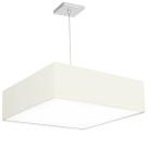Lustre Cupula Pendente Dome Quadrado 50x15cm Bege