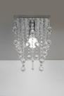 Lustre De Acrilico Base De Inox 20x20cm, Belíssimo Para Sala