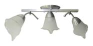 Lustre De Braço Para Sala e Quarto - 03 Tulipas De Vidro Modelo Flor