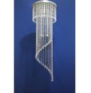 Lustre de Crist. Acril. 1,0m pl 35cm p/1lamp 351001esd