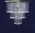 Lustre de Cristais Acril. 41cm inox p/1lâmp.