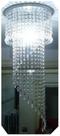 Lustre de Cristais Acril. 75cm placa 30cm p/1lâmp.