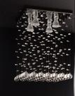 Lustre de cristal 30x30 Chuva Reta com 30 cm De Altura em cristais K9 de 30mm