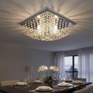 Lustre De Cristal 40x40 Arqueado Ld028 Lúmens Design