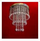 Lustre De Cristal Acrilico Comp:31cm Base:30cm P/1 Lâmp