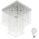 Lustre De Cristal Acrilico Marrycrilic com Lâmpada 3000K