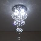 Lustre de Cristal , Base de Inox Espelhado Para Recepção com 50cm de Altura
