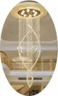 Lustre De Cristal Com Base Inox 50cm De Diâmetro