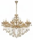 Lustre De Cristal Dourado Luxo 12 Braços Maria Tereza Lustre De Cristal Dourado Luxo 12 Braços Maria Tereza