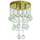 Lustre De Cristal Legitimo Classic Round Long 25 Dourado