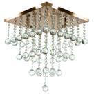 Lustre De Cristal Legitimo Classic Square Long 40 Cobre