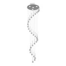 Lustre de Cristal Legitimo Espiral 33cm Com Lâmpadas LED
