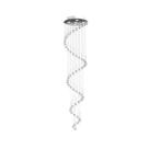 Lustre de Cristal Legitimo Espiral 40cm Com Lâmpadas LED