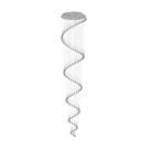 Lustre de Cristal Legitimo Espiral 60cm Com Lâmpadas LED