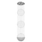 Lustre de Cristal Legitimo Globo Triplo 40cm Com Lâmpada LED
