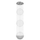 Lustre de Cristal Legitimo Globo Triplo 40cm Pé Direito Duplo Vão de Escada Sala Alta G340