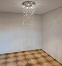 Lustre De Cristal Legítimo K9 Espiral Com 2,70 Metros De Altura,Base De Inox Polido Com 40CM De Diâm