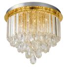 Lustre de Cristal Legítimo K9 Transparente Gold III Com Controle Remoto