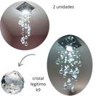 Lustre de cristal legítimo kit com 2 peças Lustre de cristal legítimo kit com 2 peças