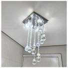 Lustre de cristal legítimo vai montado,esfera 4 cm,mais lâmpadas gu10.