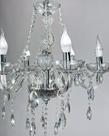 Lustre De Cristal Luminária Luxuoso Transparente 06 Braços