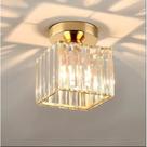 Lustre de cristal minimalista Iluminação residencial Quarto Sala de estar Sala de jantar Norma:Ouro Quadrado