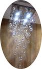 Lustre De Cristal P/ Sala,base De Inox 30x30cm Legítimos K9