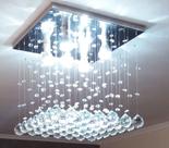 Lustre de Cristal Para Escritório Com 25cm Altura e Base de Inox Espelhada 30x30cm Lustre de Cristal Para Escritório Com 25cm Altura e Base de Inox Espelhada 30x30cm