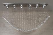 Lustre De Cristal Para Sala de Estar Com Base De Inox 1mx20 Lustre De Cristal Para Sala de Estar Com Base De Inox 1mx20