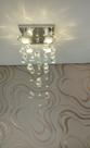 Lustre de Cristal para sala de jantar/estar com 70cm de altura e base de inox 20x20cm