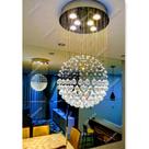 Lustre de cristal redondo 40cm x 70cm altura globo