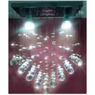 Lustre de cristal verdadeiro Coração 30x15 cm altura 50 cm ilustre cristais