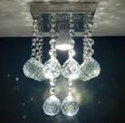 lustre de cristal verdadeiro k9 14x14 cm altura 20 cm