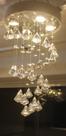 Lustre de cristal verdadeiro k9 caracol espiral base espelhada