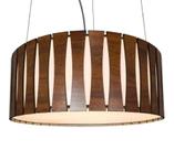 Lustre de Madeira Redondo Detalhado Imbuia