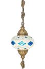 Lustre De Mosaico Turco Autêntico - Blue&White Love XD7001BW