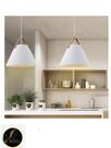Lustre De Sala Pendente Moderno Couro Branco Lustre Industrial Luminária Suspensa Vintage Para Teto,