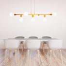 Lustre de Teto Pendente Jabuticaba Rubis 7 Lâmpadas Mesa de Jantar e área Gourmet Cor Dourado Lustre de Teto Pendente Jabuticaba Rubis 7 Lâmpadas Mesa de Jantar e área Gourmet Cor Dourado