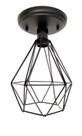 Lustre De Teto Retrô - Plafon Aramado Diamante Preto