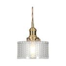 Lustre De Vidro Com Listras Verdes E27, Luminária Pendente Para Sala De Jantar, Cozinha, Café,