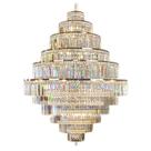 Lustre Dijon Cromado Com Cristal Transparente 120Cm 35 Lâmpadas E14 Eletrorastro