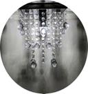 Lustre Em Alto Brilho Para Quarto Com Base De Inox Espelhado