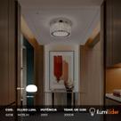 Lustre Em Cristal Led Iris Espelhado Redondo Sala Quarto 25w