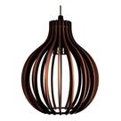 Lustre em Madeira MDF Bolinha Pequeno - Preto