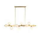 Lustre Esfera Barra Dourada 113CM - Smart Norte