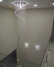 Lustre Espiral Em Cristais Legítimos K9, Com 2,10 Metros De Altura, Para Salão De Festa